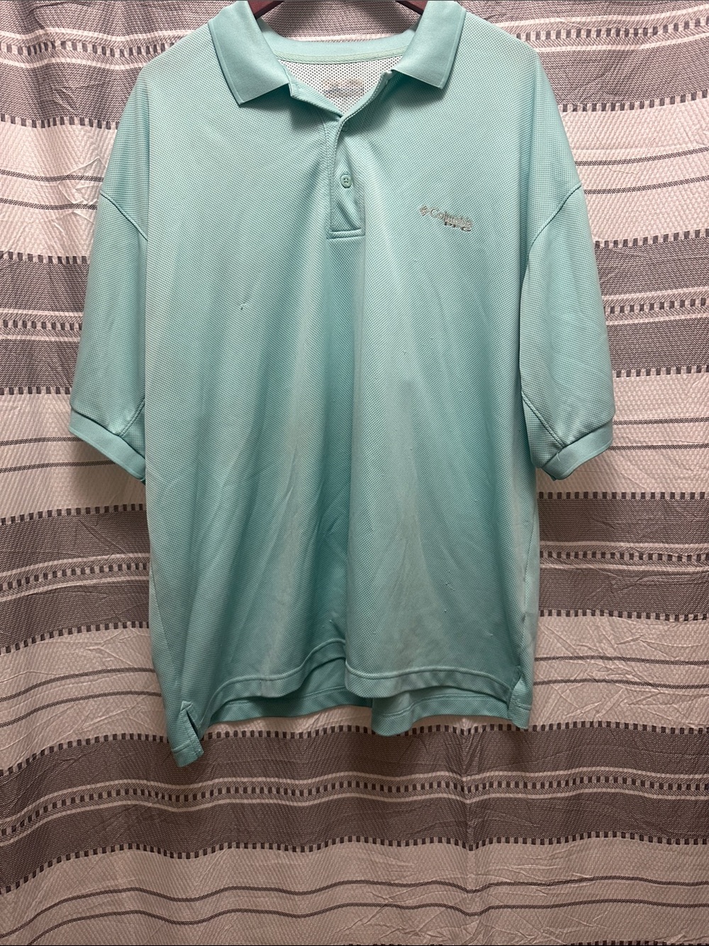 Columbia Men’s Aqua Green Performance Polo